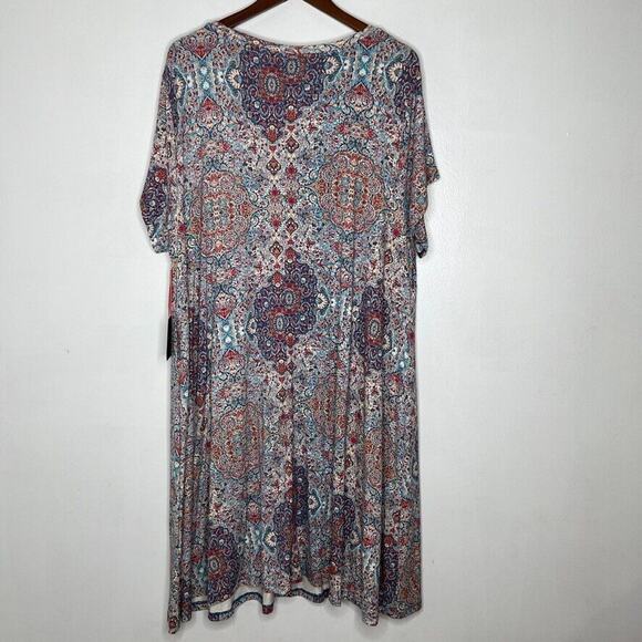 Cynthia Rowley Women's Plus Size Paisley Print Swing Dress Size 3X Boho NEW - Picture 6 of 8
